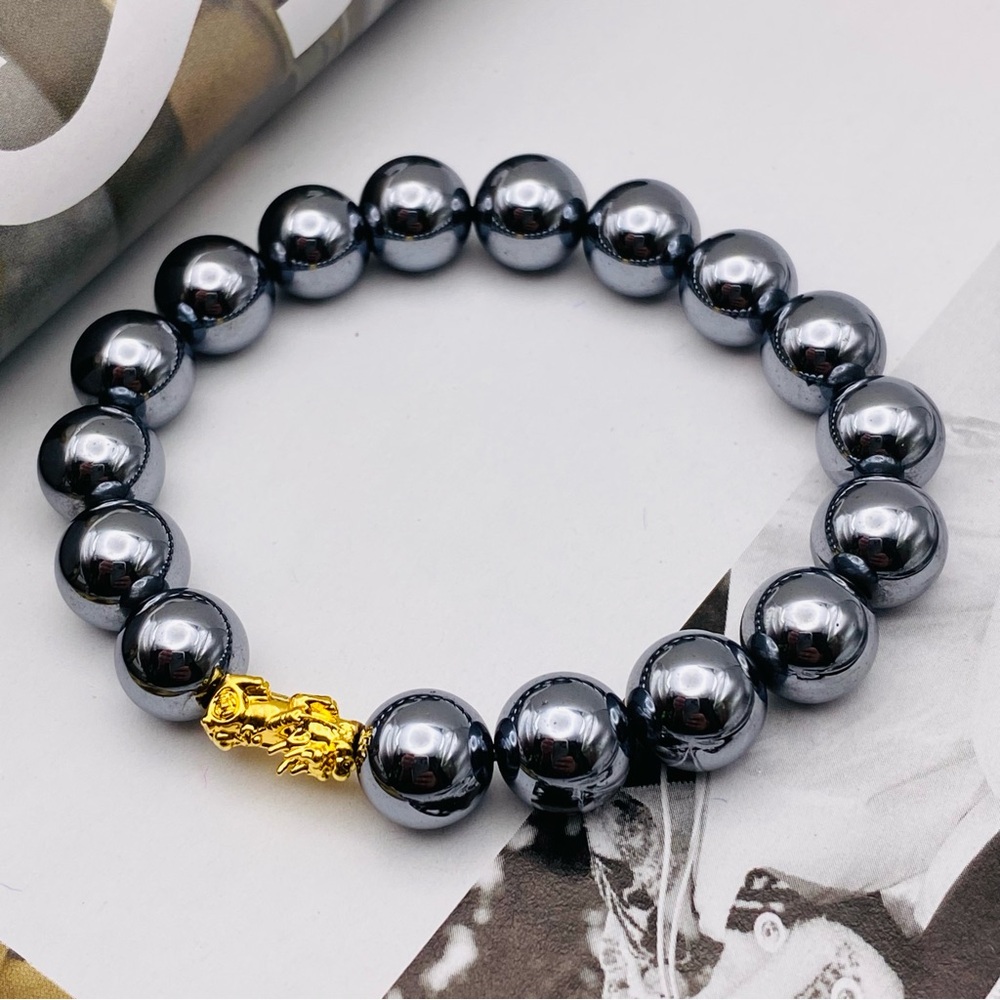 18k Piyao/Pixui Hematite Elastic Bracelet